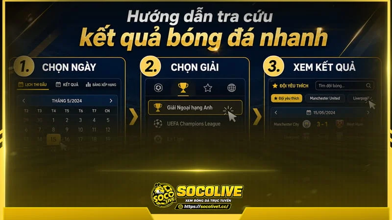 Hướng dẫn tra cứu kết quả bóng đá nhanh tại website Socolive Hướng dẫn tra cứu kết quả bóng đá nhanh tại website Socolive