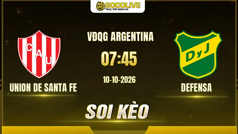 Các chuyên gia Socolive soi kèo Union de Santa Fe vs Defensa trước giờ bóng lăn